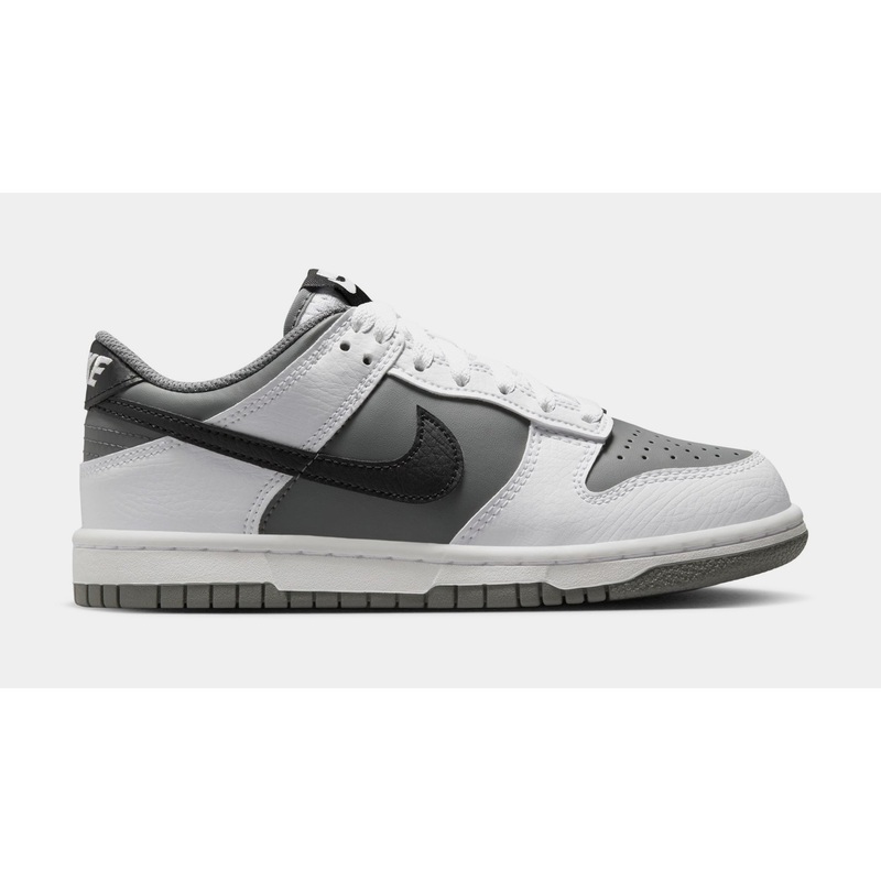 Dunk Low Grade School Lifestyle Shoes (White/Black/Smoke Grey)