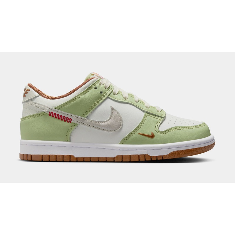 Dunk Low Year Of The Snake Grade School Lifestyle Shoes (Sail/Light Bone/White/Olive Aura/Light British Tan/University Red)