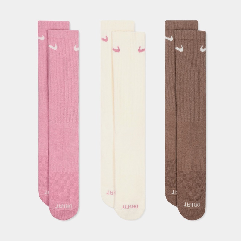 Everyday Plus Cushioned Training Crew Mens Socks (Pink/White)