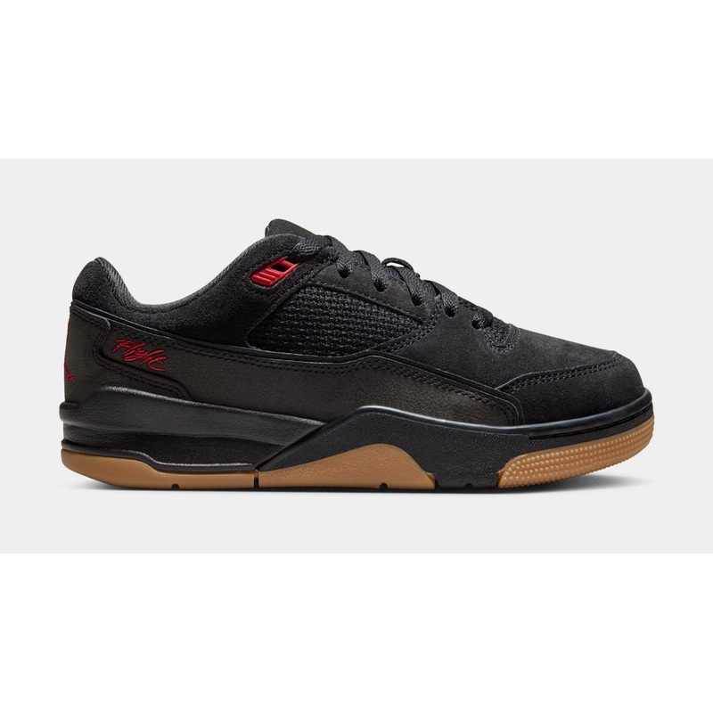 Flight Court Grade School Basketball Shoes (Black/Varsity Red/Gum/Med Brown)