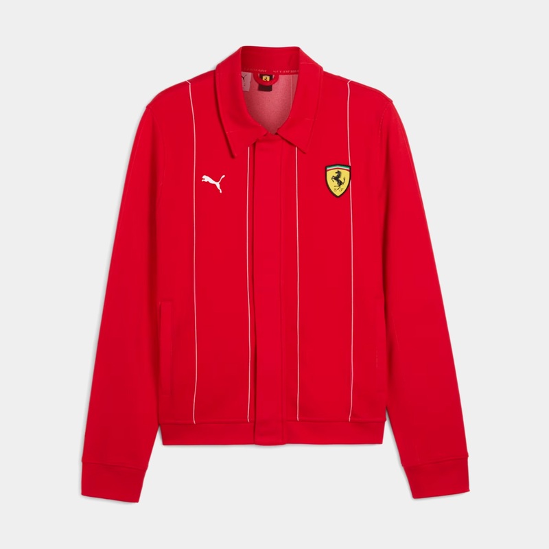 Scuderia Ferrari Race Premium Full Zip Mens Jacket (Red/White)