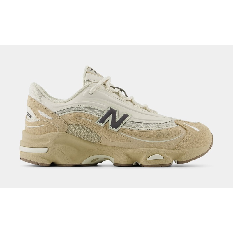 1000 Grade School Running Shoes (Beige/White)