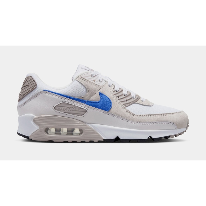 Air Max 90 Mens Lifestyle Shoes (White/College Grey/Summit White/Racer Blue)