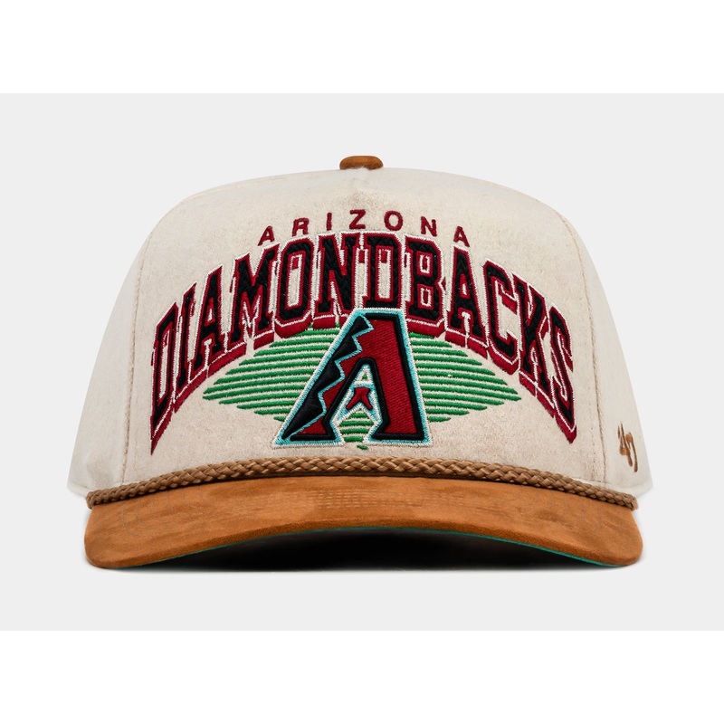 Arizona Diamondbacks Wool Rope Snapback Mens Hat (Beige/Red)
