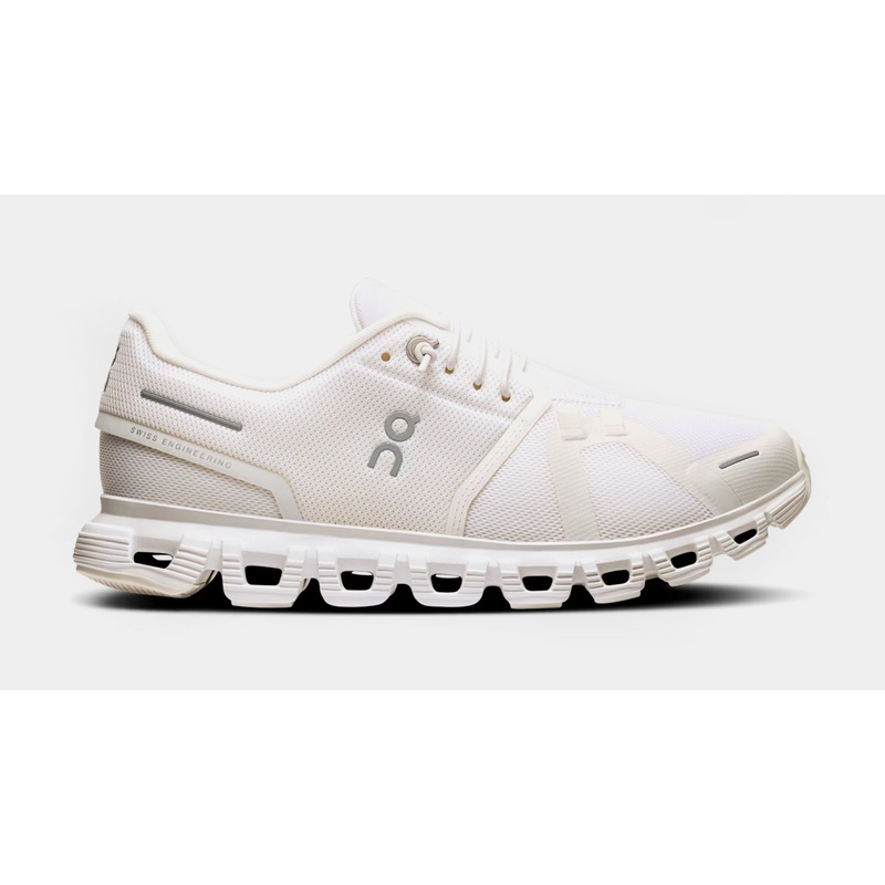 Cloud 6 Womens Running Shoes (White/White)