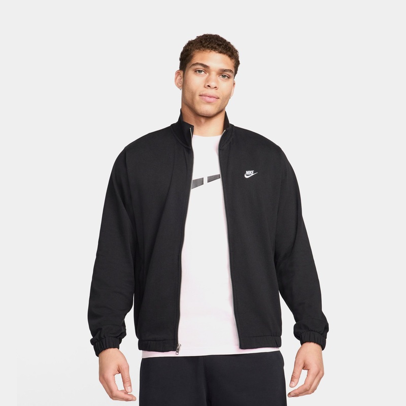 Club Knit Full Zip Mens Jacket (Black/Black)