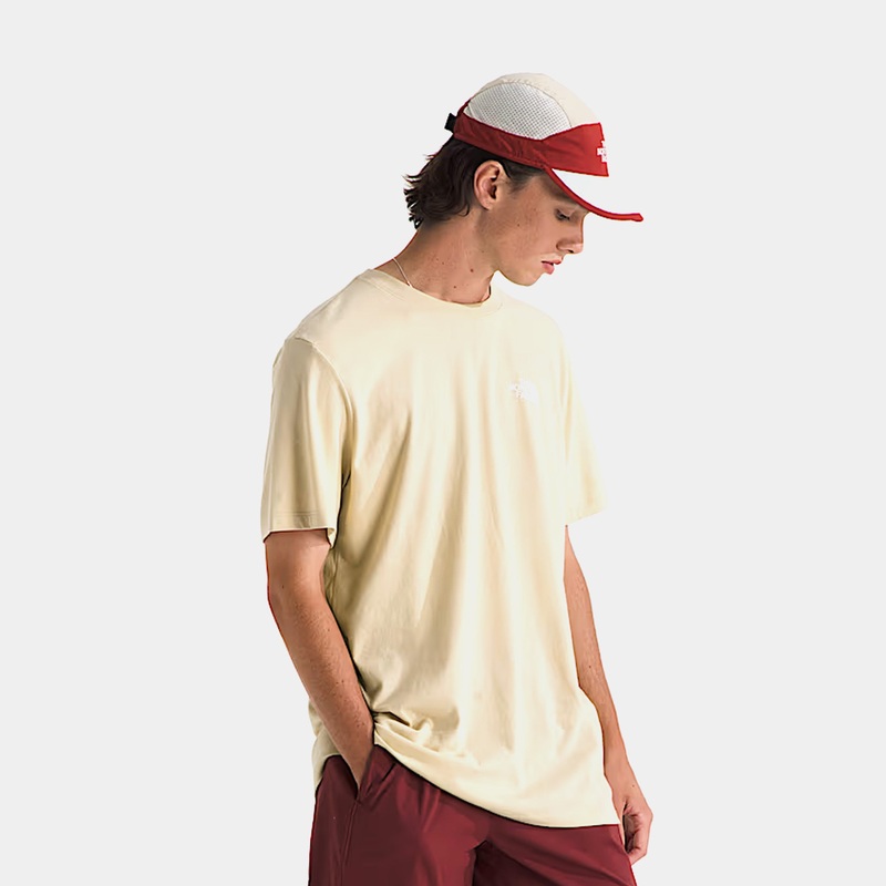 Core Box NSE Mens Short Sleeve Shirt (Beige/White)
