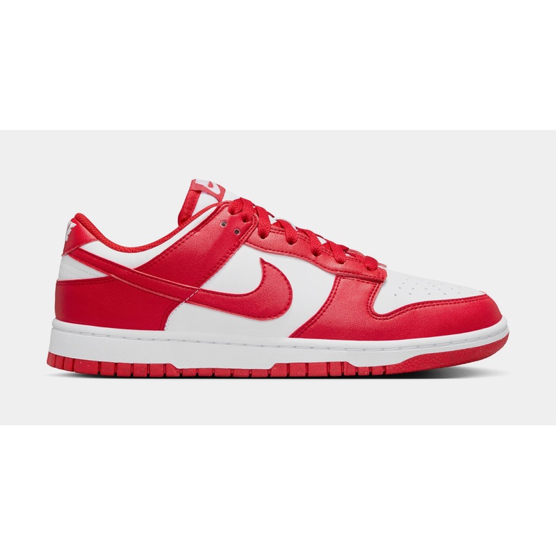 Dunk Low Womens Lifestyle Shoes (White/University Red) Free Shipping