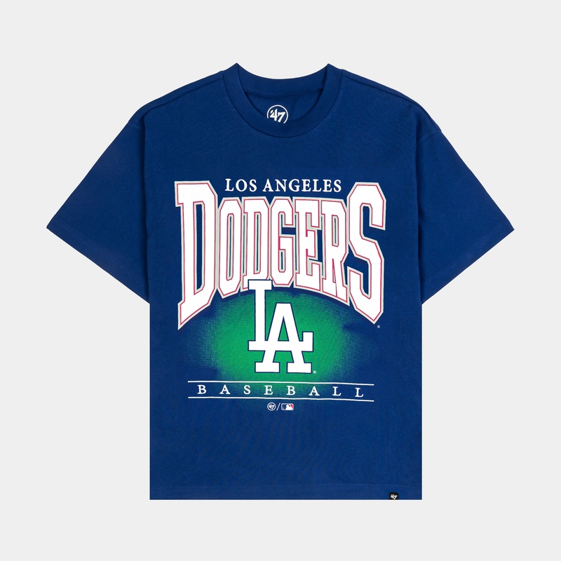 Los Angeles Dodgers Hot Corner Mens Short Sleeve Shirt (Blue/White)