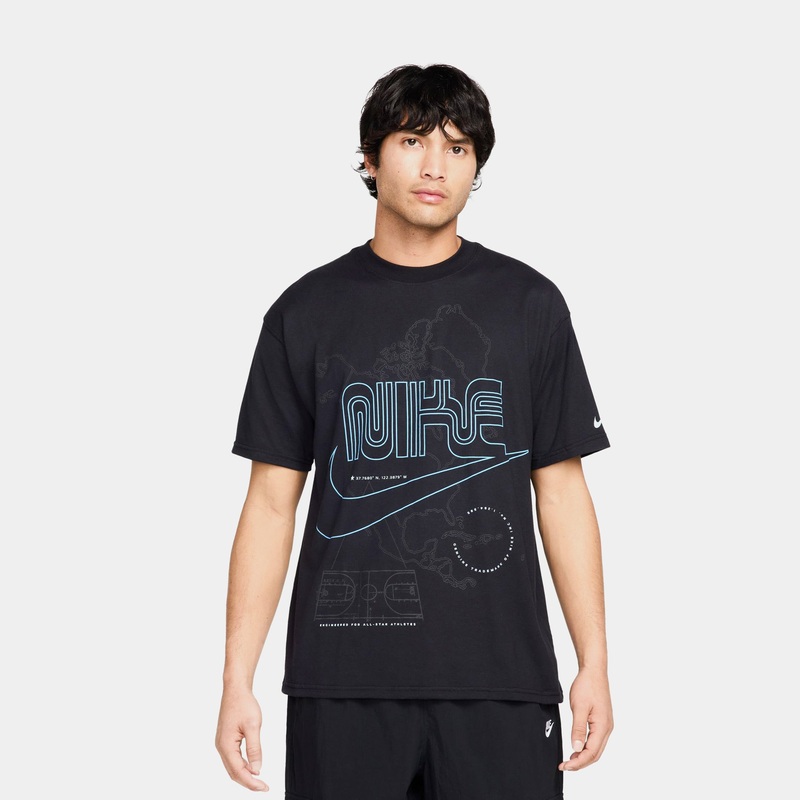 NSW Bay Area Max 90 Mens Short Sleeve Shirt (Black/University Blue/Glacier Blue)