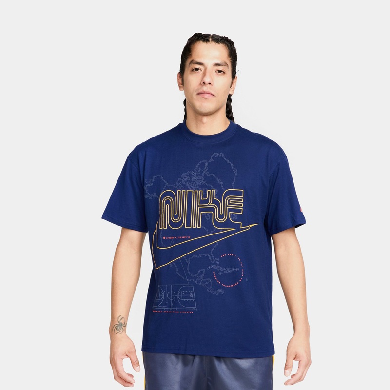 NSW Bay Area Max 90 Mens Short Sleeve Shirt (Blue Void/University Gold/Light Crimson)