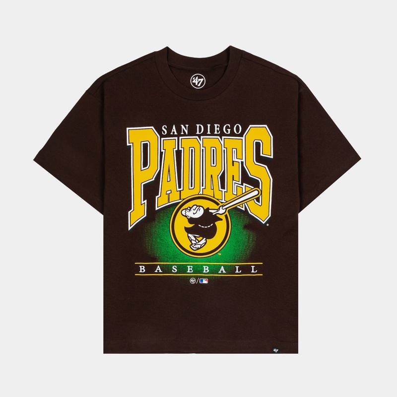San Diego Padres Mens Short Sleeve Shirt (Brown/Yellow)