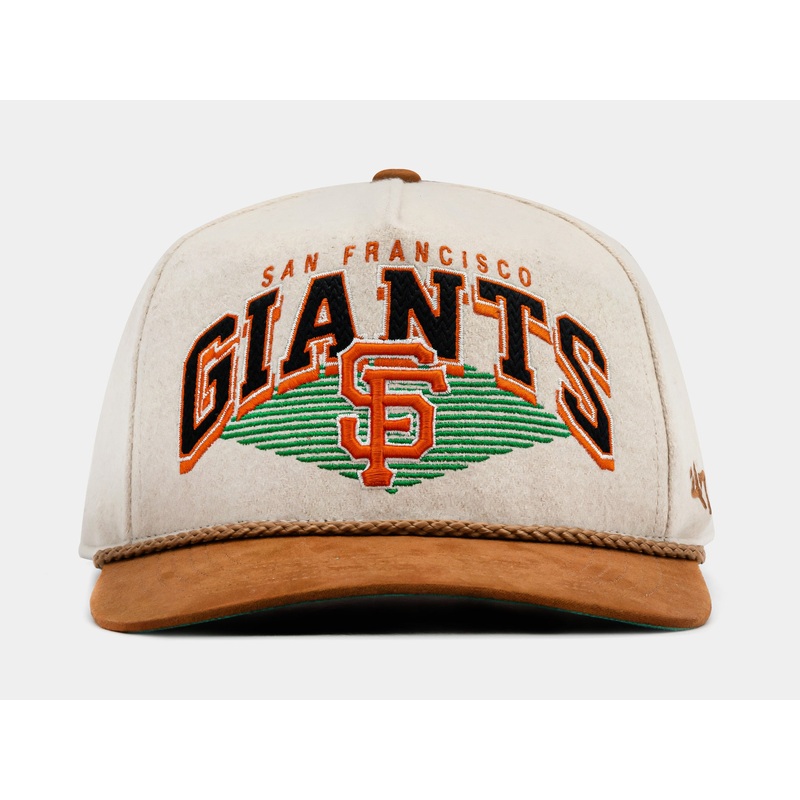San Francisco Giants Wool Snapback Mens Hat (Beige/Orange)