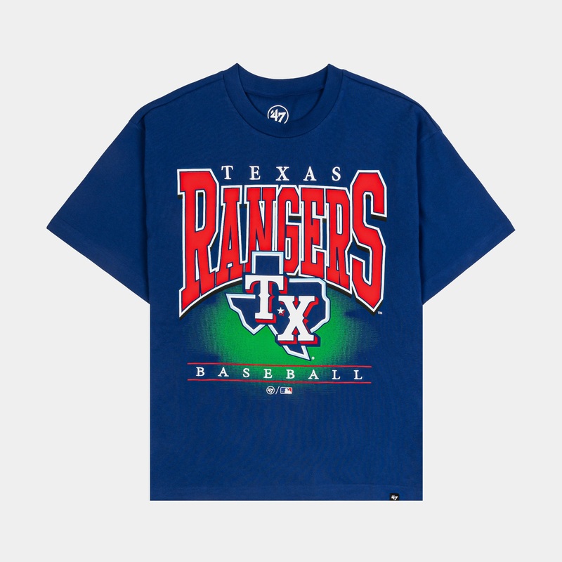Texas Rangers Corner Mens Short Sleeve Shirt (Blue/Red)