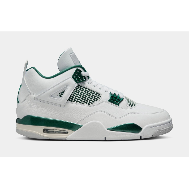 Air Jordan 4 Retro Oxidized Green Mens Lifestyle Shoes (White/Oxidized Green/White/Neutral Grey)