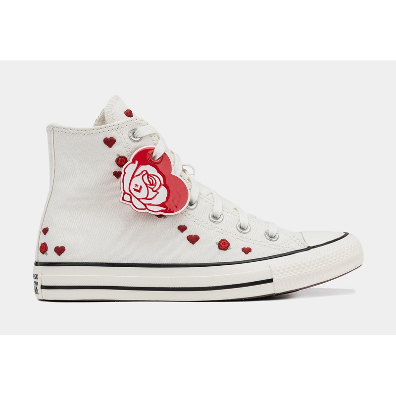 Chuck Taylor All Star High Valentines Day Womens Lifestyle Shoes (White/Red)