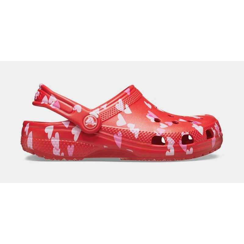 Classic Clog Valentines Day Infant Toddler Sandals (Pink/Red/White)
