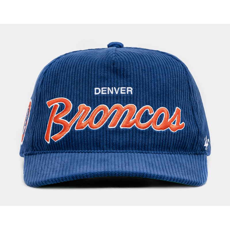 Denver Broncos Corduroy Snapback Mens Hat (Blue/Orange)