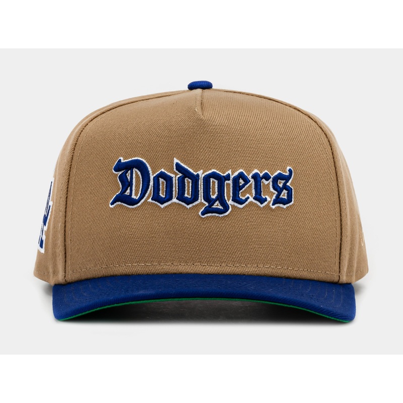 Exclusive Los Angeles Dodgers Khaki 950AF Snapback Mens Hat (Khaki/Blue)