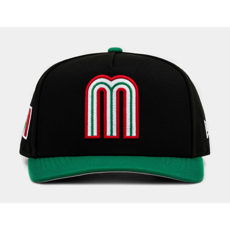 Exclusive Mexico Curve 950AF Snapback Mens Hat (Black/Green)