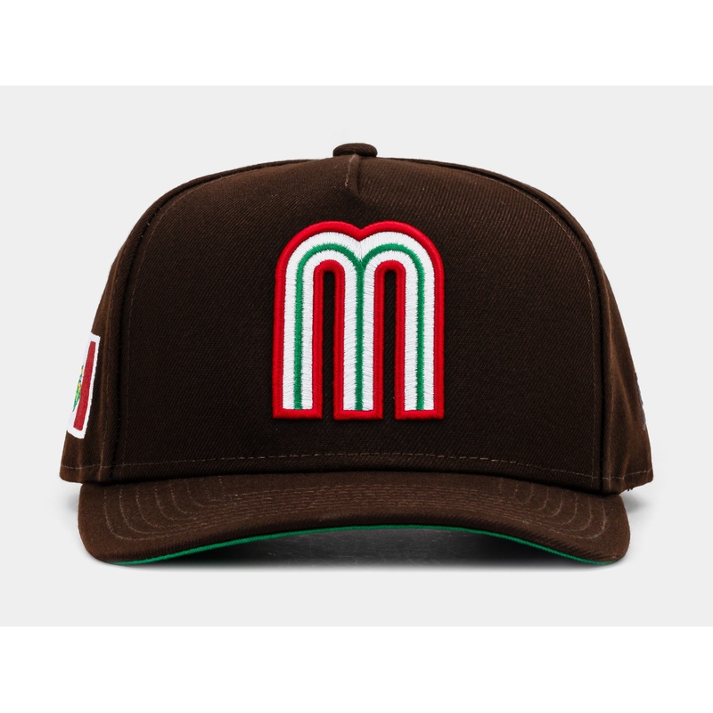 Exclusive Mexico Curve 950AF Snapback Mens Hat (Dark Brown)