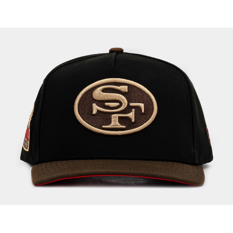 Exclusive San Francisco 49ers Black Walnut 950AF Snapback Mens Hat (Black/Brown)