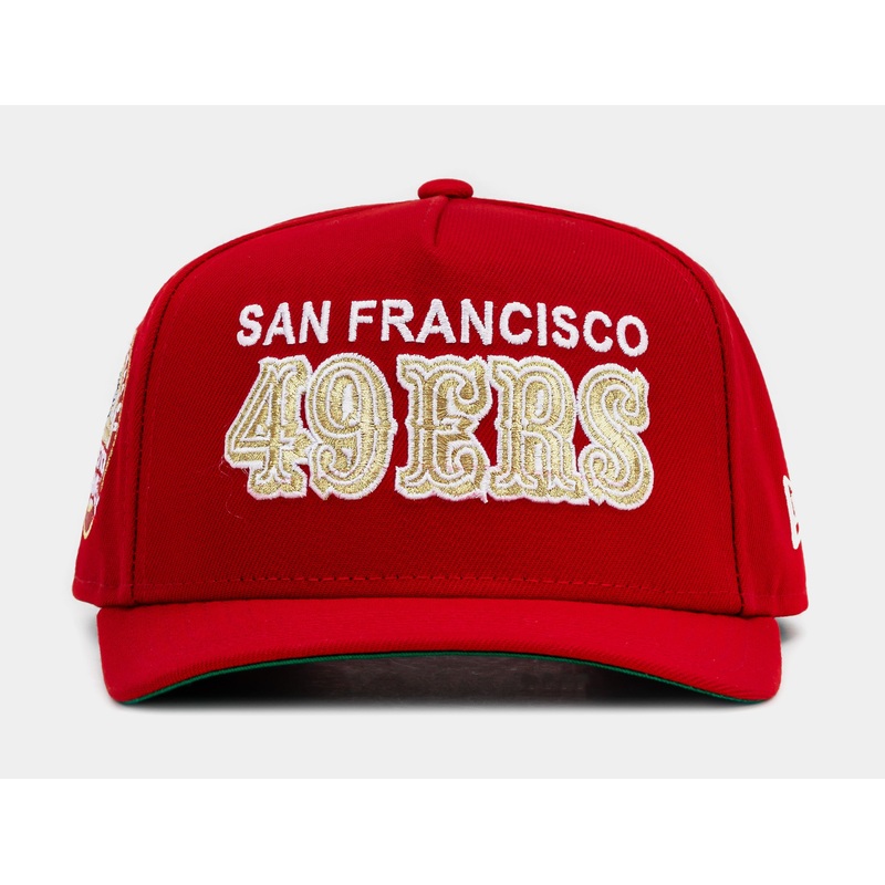 Exclusive San Francisco 49ers Bold Curve 950AF Snapback Mens Hat (Red/Gold)