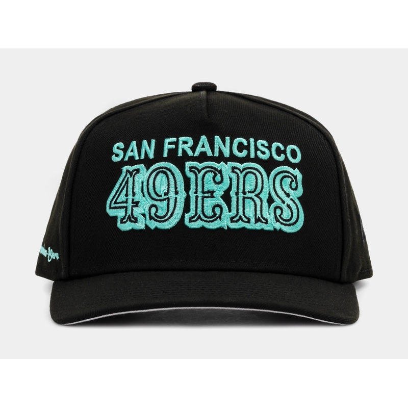 Exclusive San Francisco 49ers Curved Mint 950AF Snapback Mens Hat (Black/Mint)