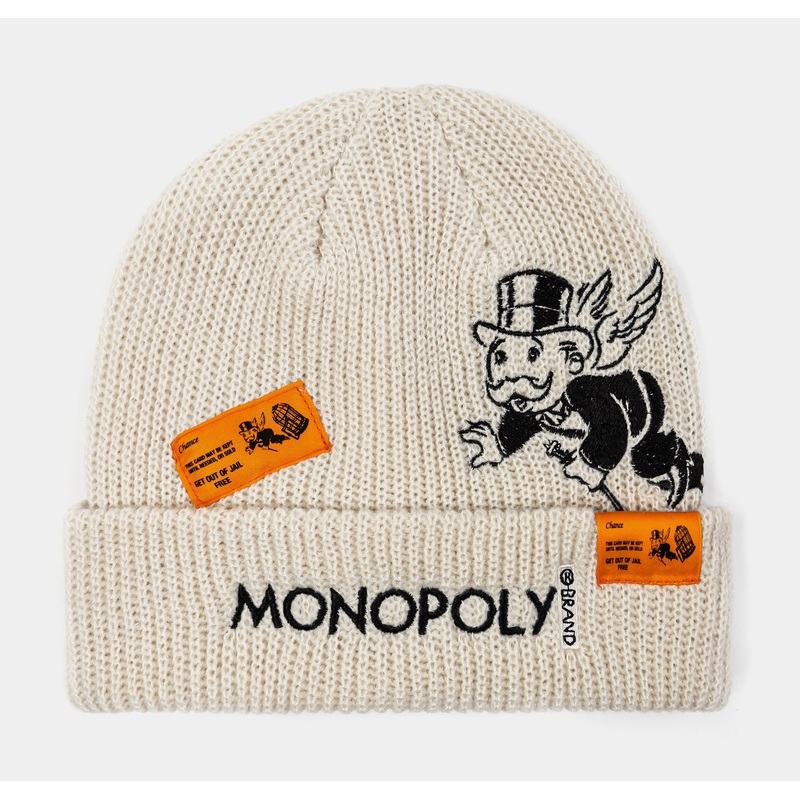 SP x Monopoly Beanie Mens Hat (Orange/Cream)