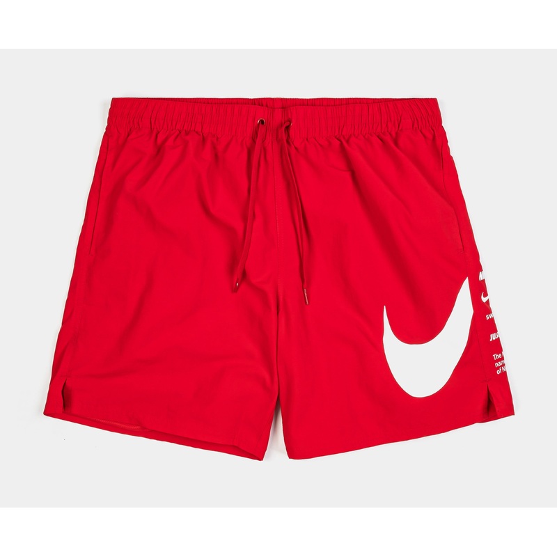 Swim Breaker Fully Lined Volley 7″ Mens Shorts (Red/White)