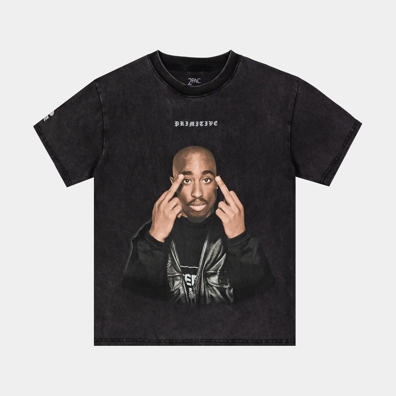 Tupac Icon Mens Short Sleeve Shirt (Brown/Black)