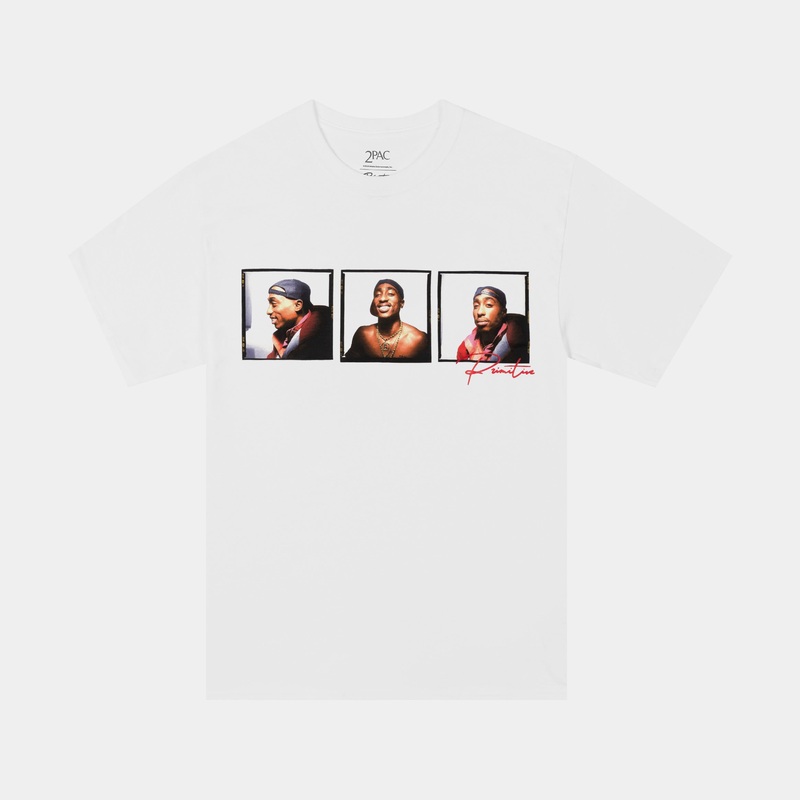 Tupac Truth Mens Short Sleeve Shirt (White/Black)