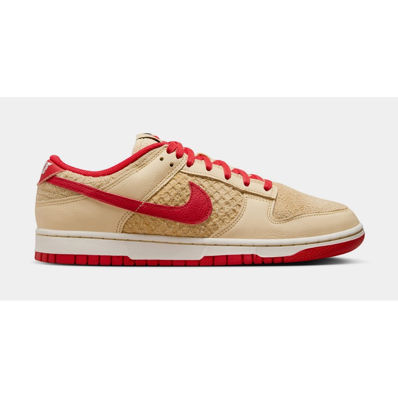 Dunk Low Retro SE Strawberry Waffle Mens Lifestyle Shoes (Pale Vanilla/University Red/Sail/Wheat)