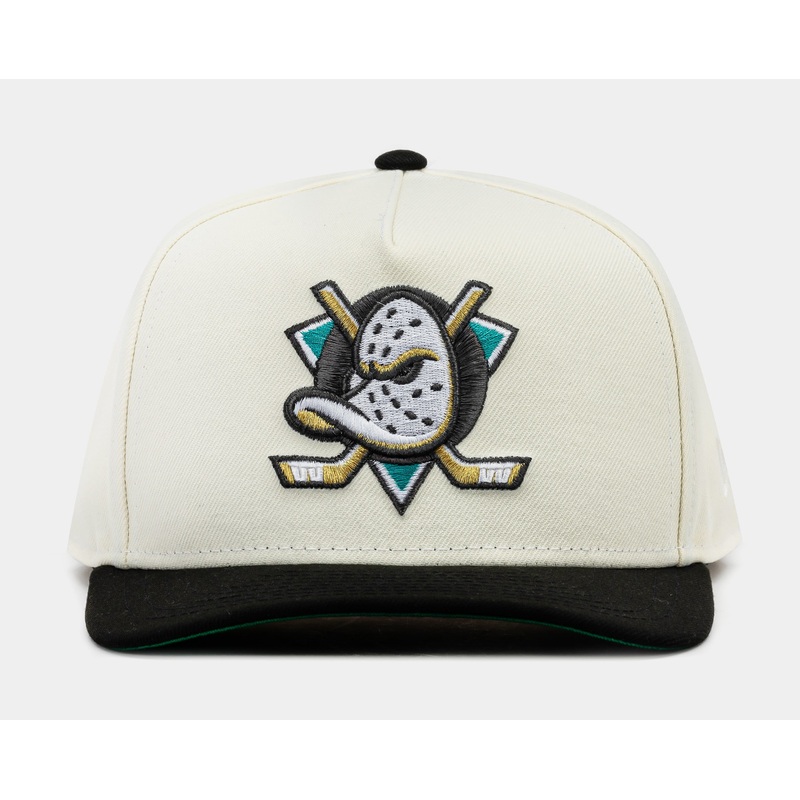 Exclusive Anaheim Ducks 950AF Snapback Mens Hat (Beige/Blue/Black)
