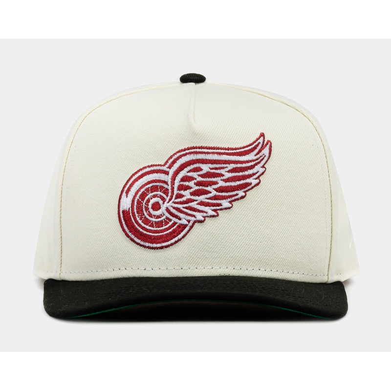 Exclusive Detroit Red Wings 950AF Snapback Mens Hat (Beige/Red)