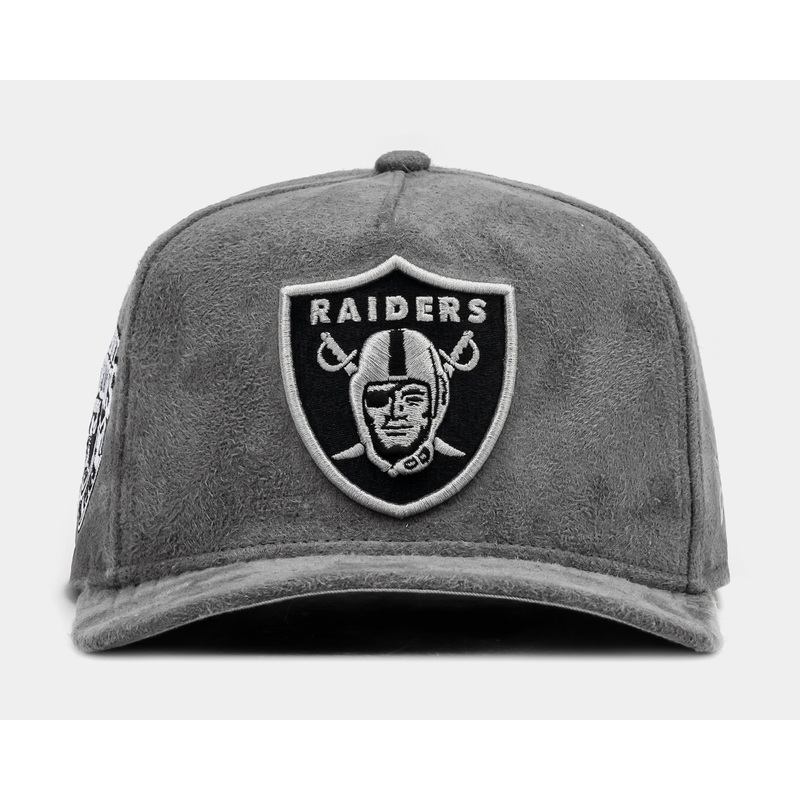 Exclusive Las Vegas Raiders Storm Suede 950AF Snapback Mens Hat (Grey/Black)