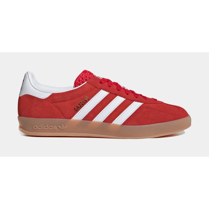 Gazelle Indoor Mens Lifestyle Shoes (Better Scarlet/Cloud White/Gum)
