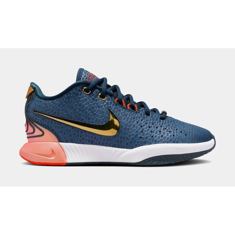 Lebron XXI Olympic Grade School Basketball Shoes (Armory Navy/Metallic Gold/Cosmic Clay)
