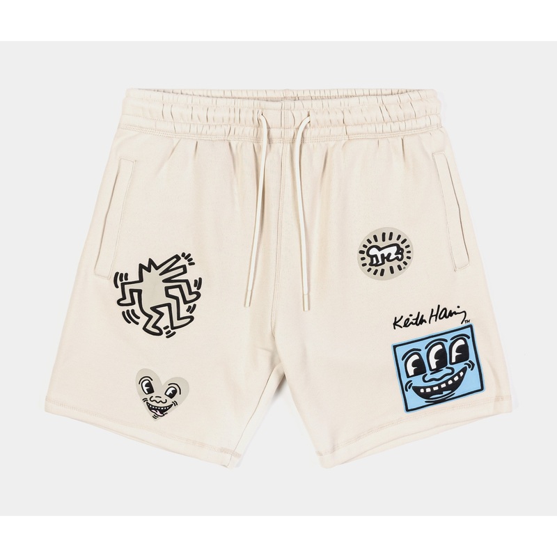 SP x Keith Haring Art Fleece Mens Shorts (Beige/Blue)
