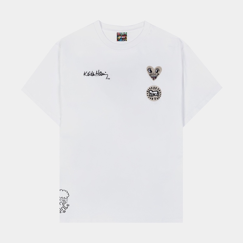 SP x Keith Haring Fingers Crossed Mens Short Sleeve Shirt (White)