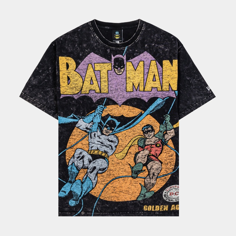 Batman DC Golden Age Mens Short Sleeve Shirt (Black/Yellow)
