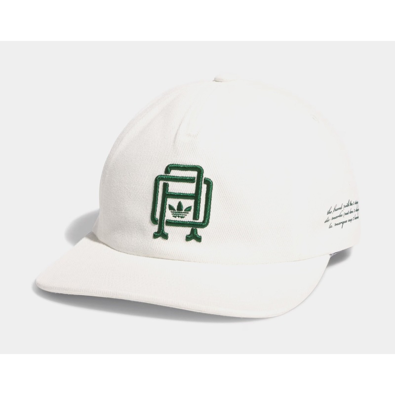 Collegiate Crest 5 Panel Baseball Mens Hat (Off White/Green)