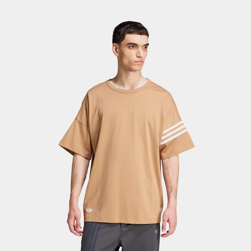 Neuclassics 3 Stripes Tee Mens Short Sleeve Shirt (Cardboard Brown)