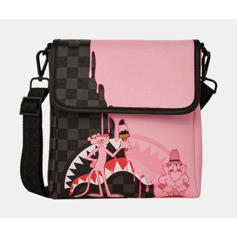 Pink Panther Half Painted Sling Mens Bag (Pink/Black)