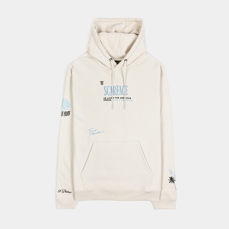 SP x Scarface American Dream Pullover Mens Hoodie (Beige//Blue)