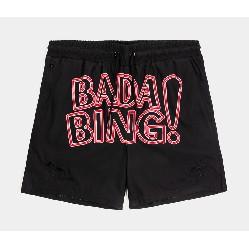 SP x Sopranos Bada Bing Hybrid Mens Shorts (Black/Red)