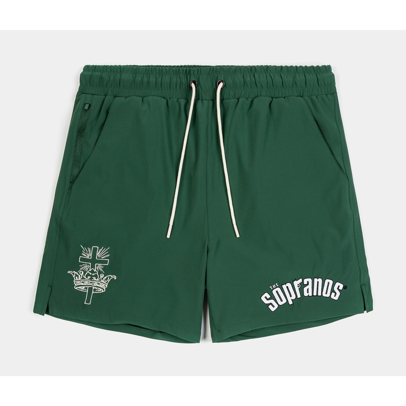 SP x Sopranos Family Hybrid Mens Shorts (Green/Beige)