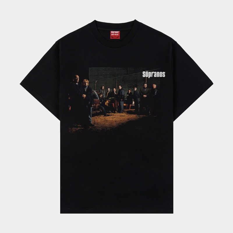 SP x Sopranos Hierarchy Mens Short Sleeve Shirt (Black/White)