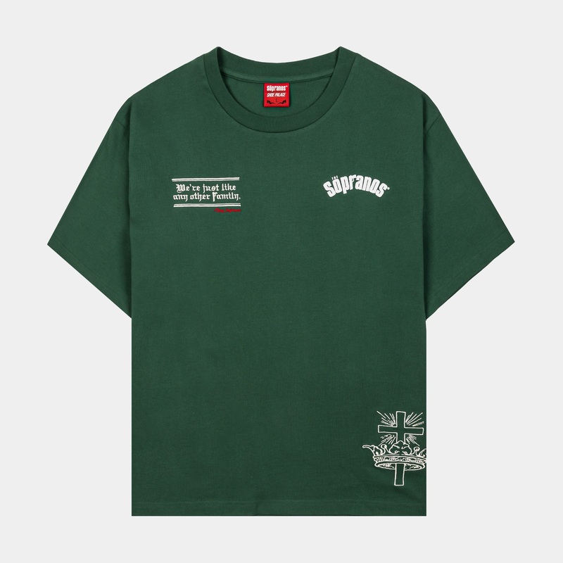 SP x Sopranos Nuevo Mens Short Sleeve Shirt (Green/White)