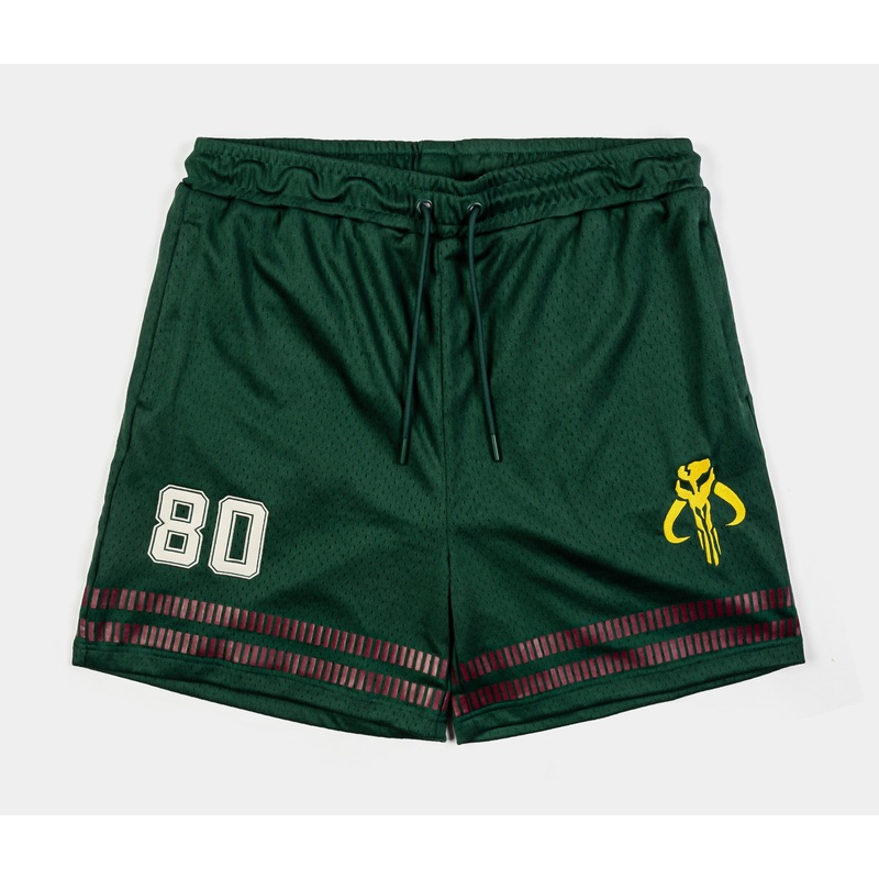 Star Wars BOBA FETT Mesh Mens Shorts (Green/Beige)